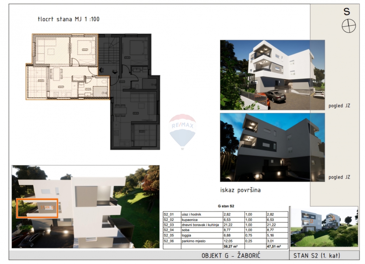 Appartamento Žaborić, Šibenik - Okolica, 47,51m2