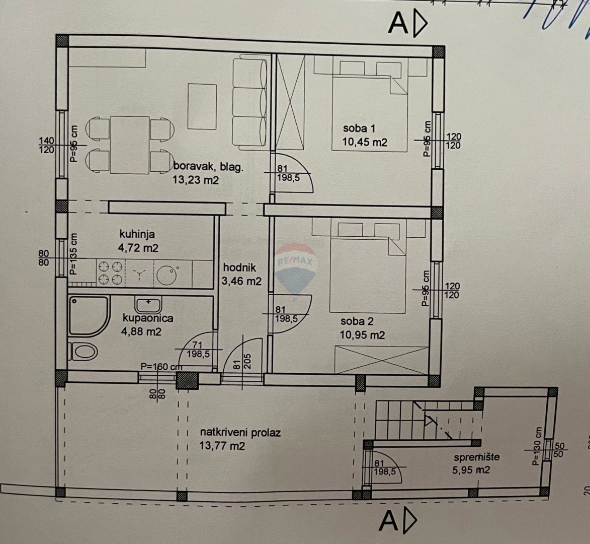 Casa con 2 appartamenti e terrazza sul tetto, a 130 m dal mare – Stupin, Rogoznica