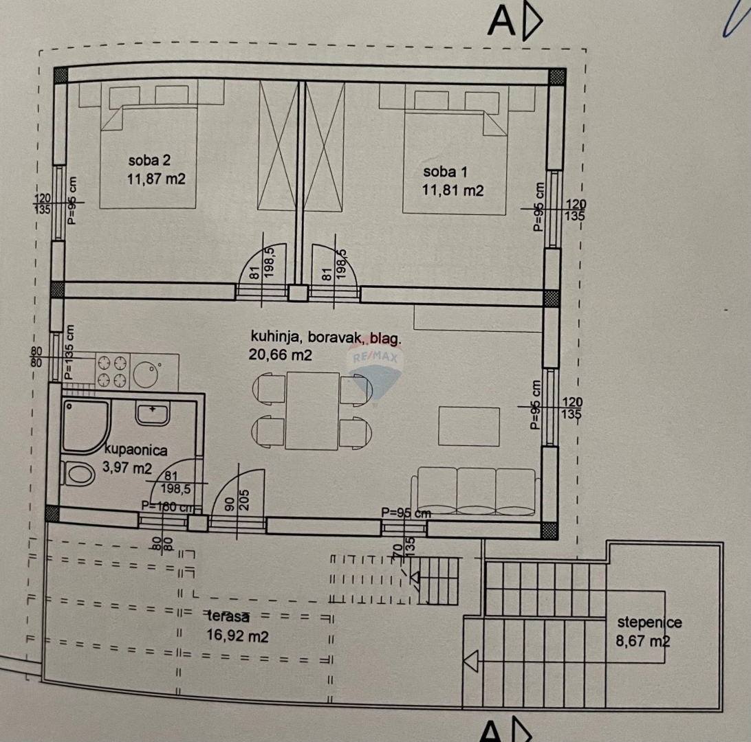 Casa con 2 appartamenti e terrazza sul tetto, a 130 m dal mare – Stupin, Rogoznica