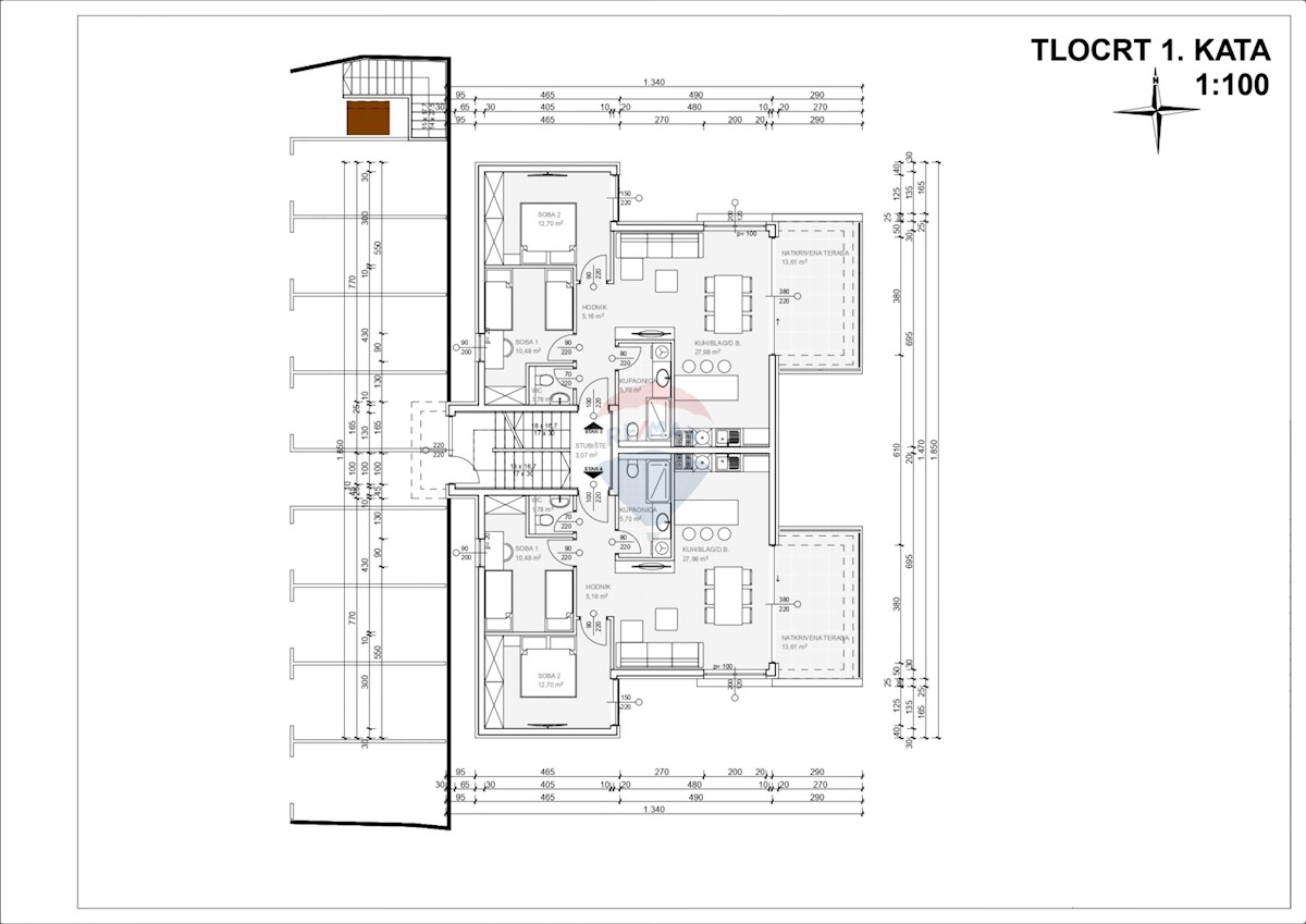 Nuovo edificio-appartamento 75,41 m2 piano terra - Rogoznica