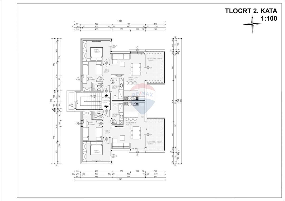 Appartamento di nuova costruzione 70,42m2, 1° piano-Rogoznica