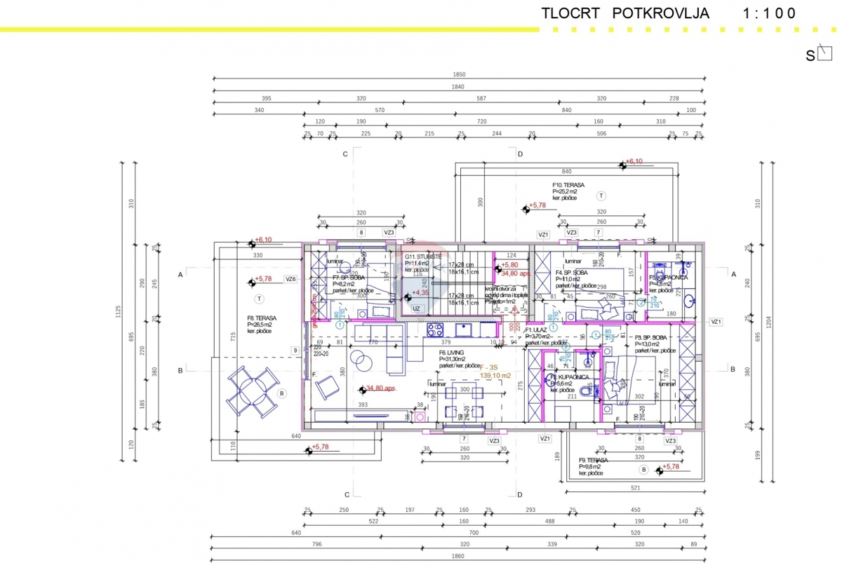 Attico di lusso 139 m2 - Stivašnica, Rogoznica