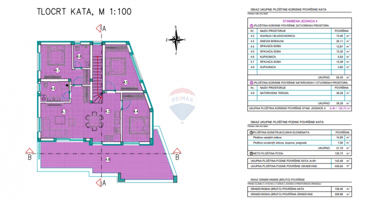 Appartamento Vodice, 112,22m2