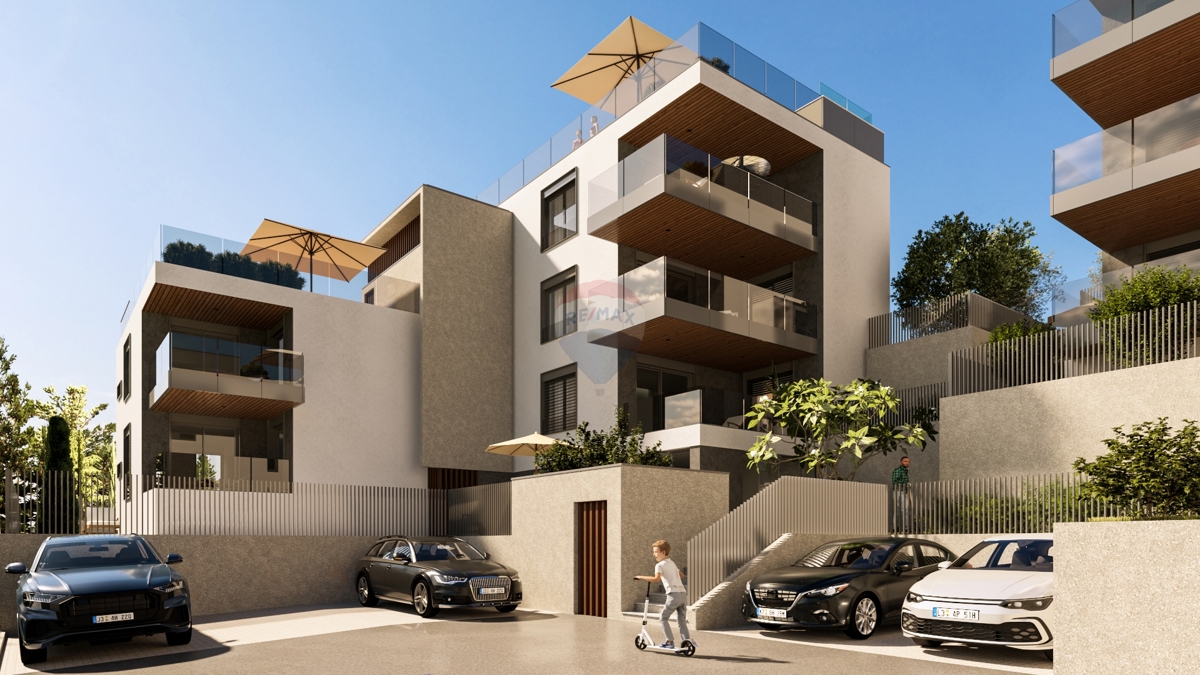 Appartamento di prima classe con piscina e vista mare, 2 camere da letto (A1) – Primošten