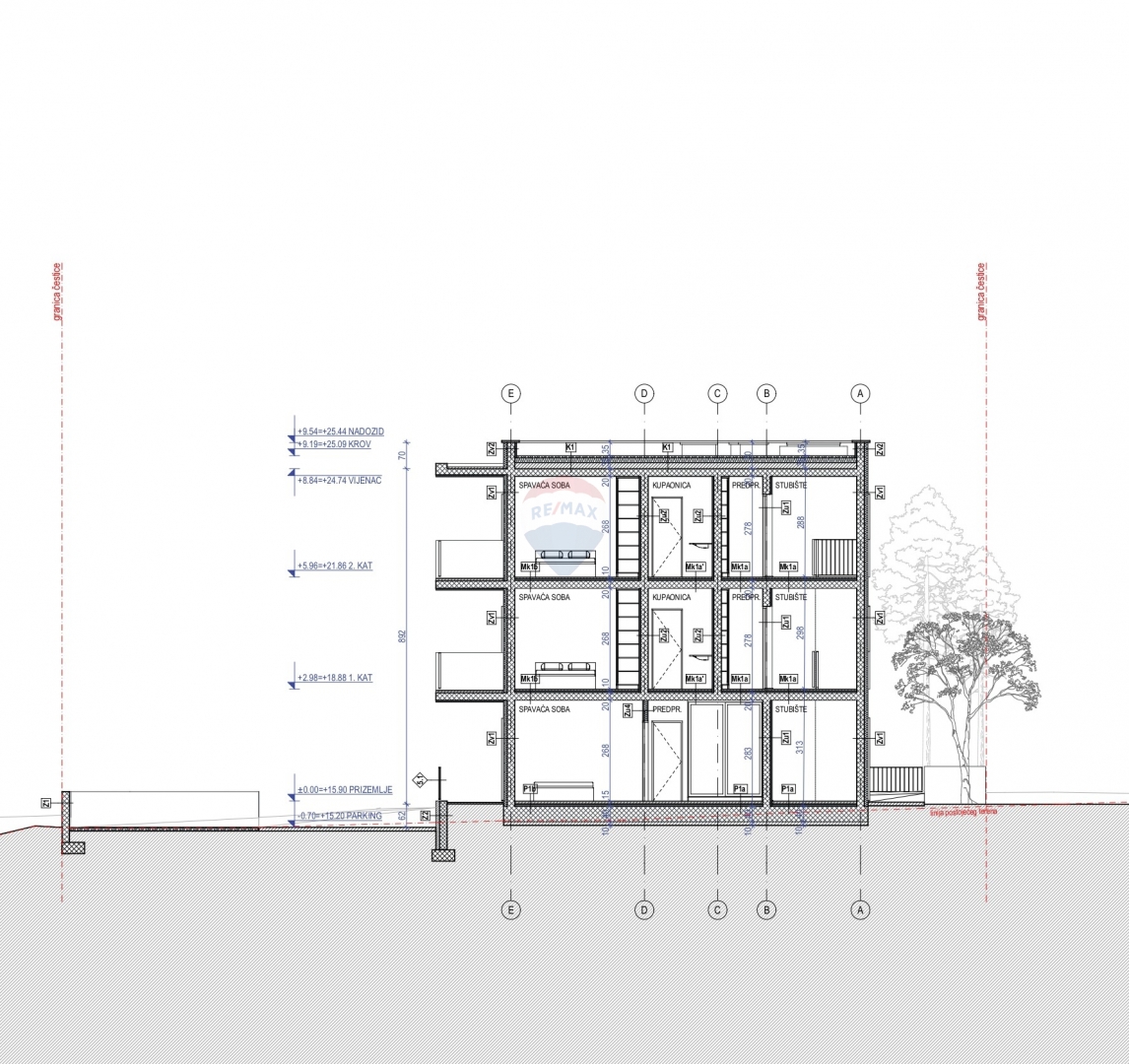 Appartamento con una camera da letto, 1° piano, 42 m2, Rogoznica