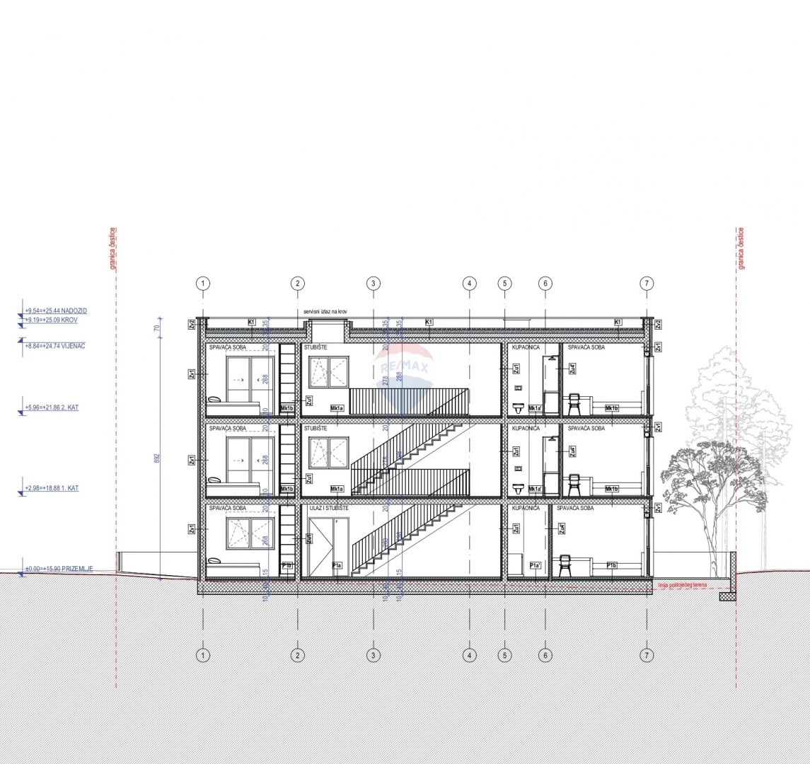 Appartamento con una camera da letto, 1° piano, 42 m2, Rogoznica