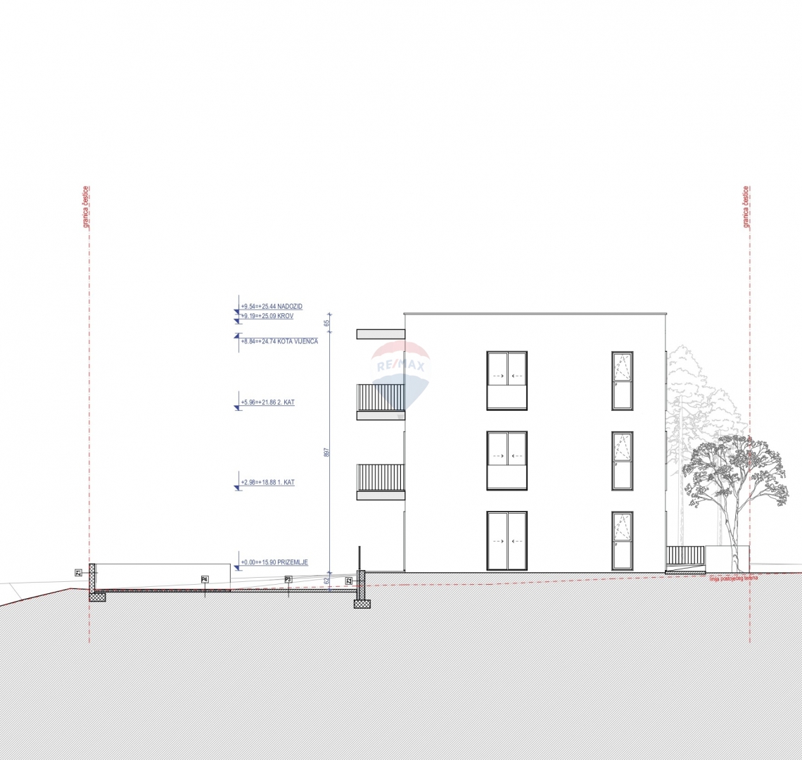 Appartamento con una camera da letto, 1° piano, 42 m2, Rogoznica