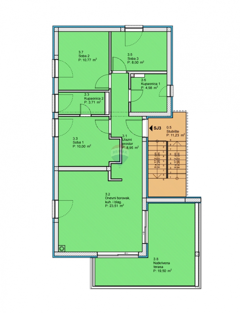 Appartamento Vodice, 91,73m2