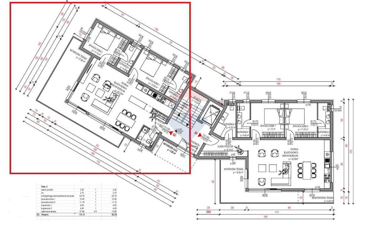 Appartamento Primošten, 109,70m2