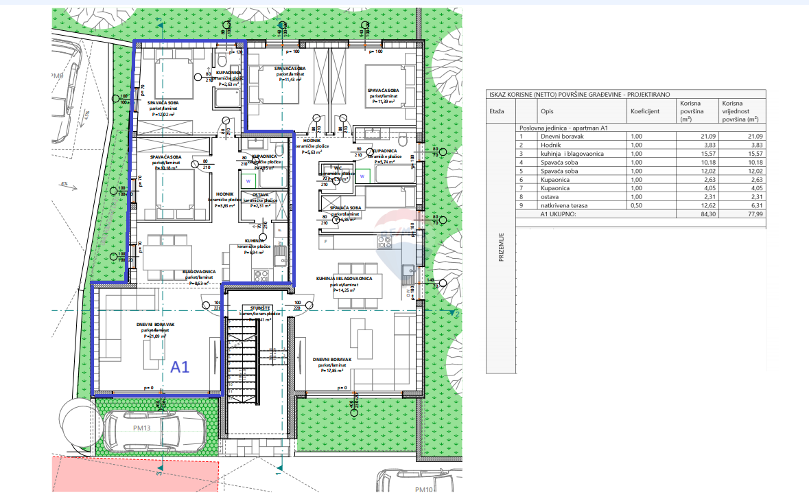 Appartamento Brodarica, Šibenik - Okolica, 84,30m2