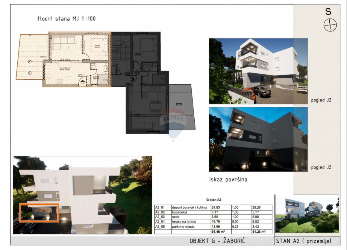 Appartamento Žaborić, Šibenik - Okolica, 51,26m2