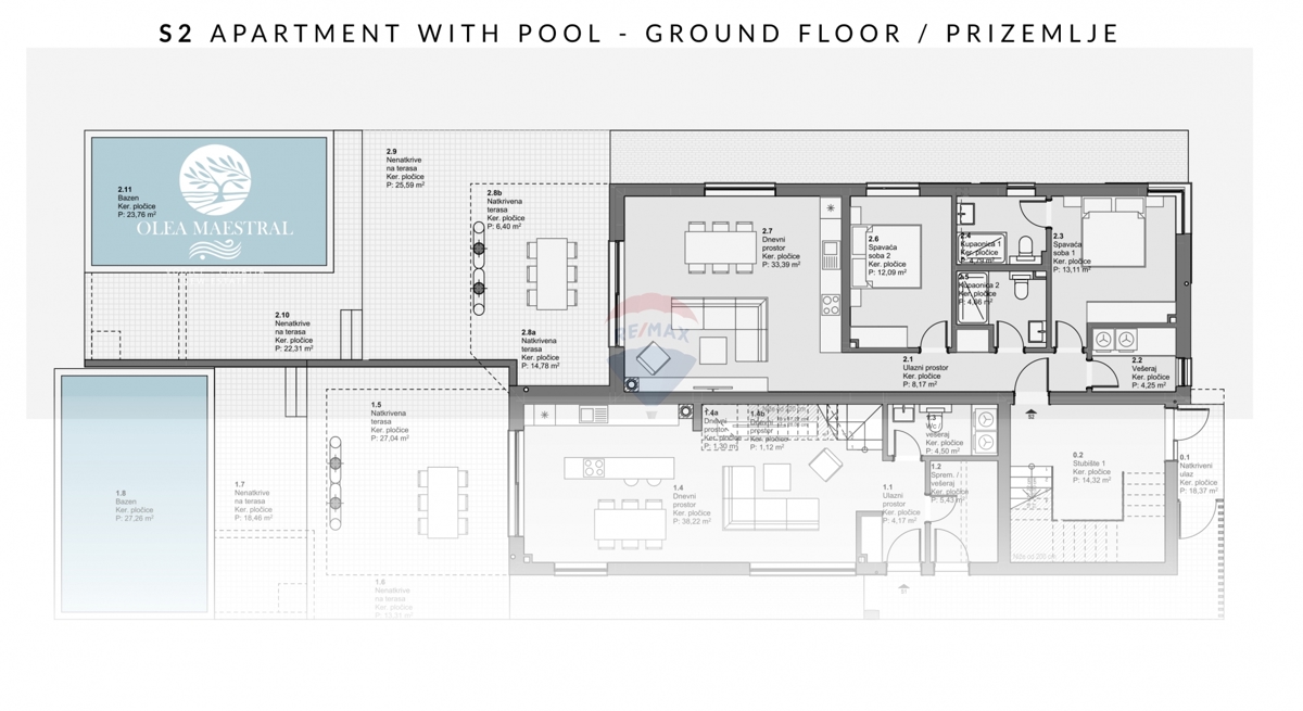 Appartamento Vodice, 125,91m2