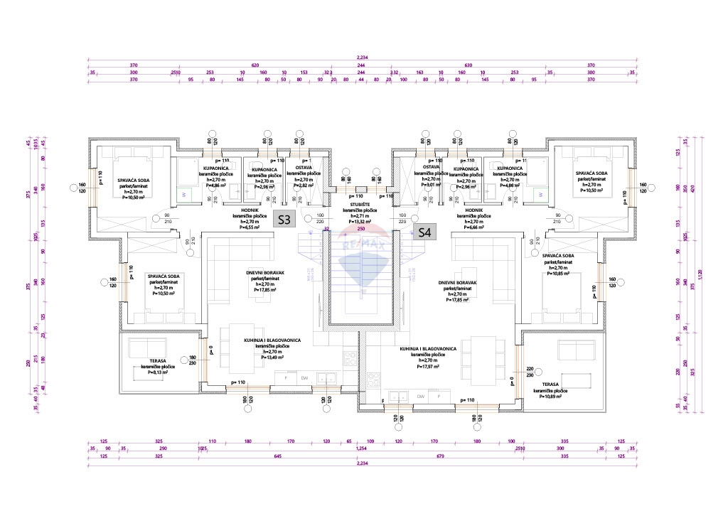 Appartamento Vodice, 113m2