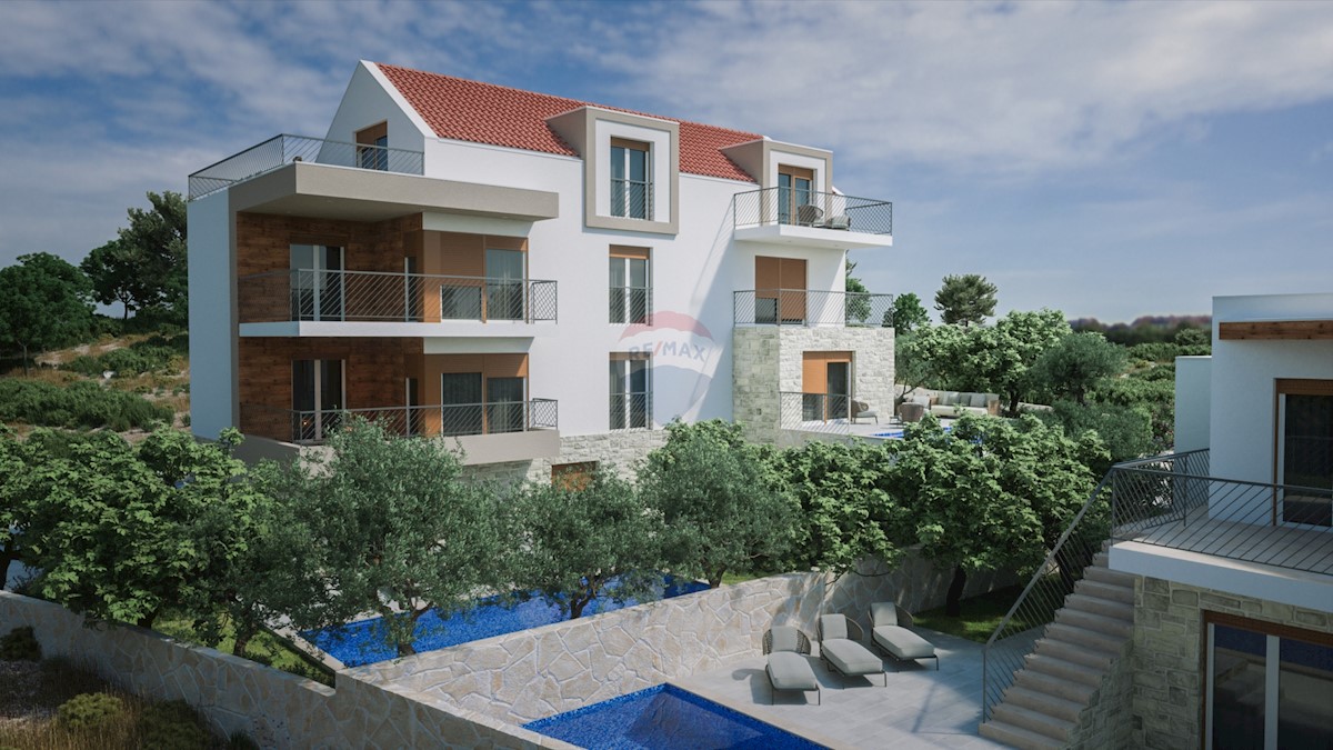 Appartamento di lusso 72,6 m2, 1° piano - Stivašnica, Rogoznica