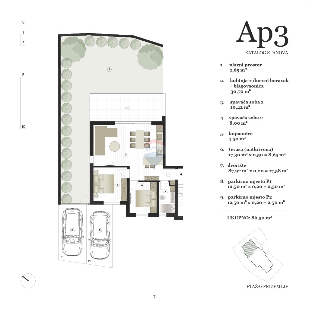 Appartamento Murter, 86,50m2