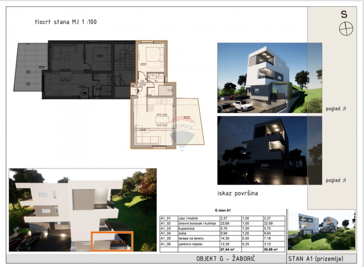 Appartamento Žaborić, Šibenik - Okolica, 50,98m2