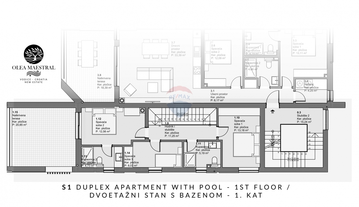 Appartamento Vodice, 165,37m2