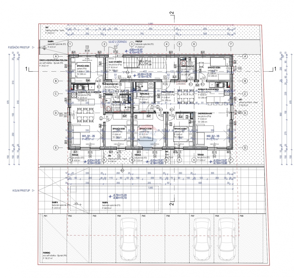 Appartamento con due camere da letto e giardino di 53,7 m2, Rogoznica