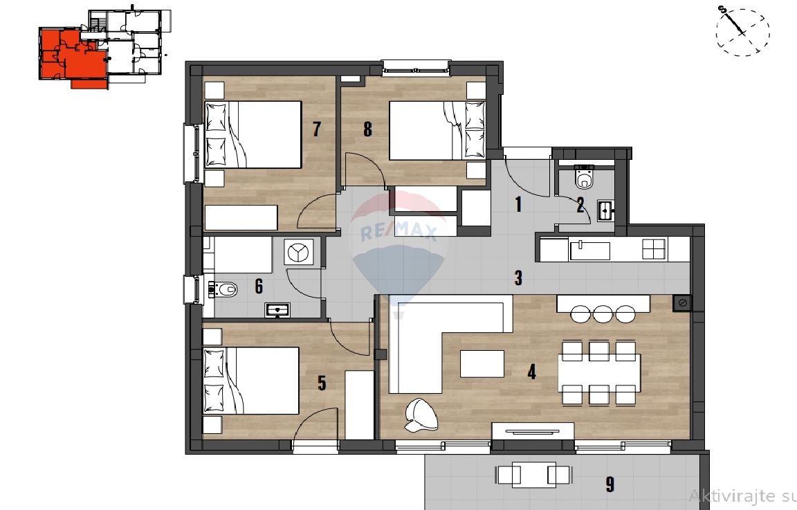 Appartamento Brodarica, Šibenik - Okolica, 111,18m2