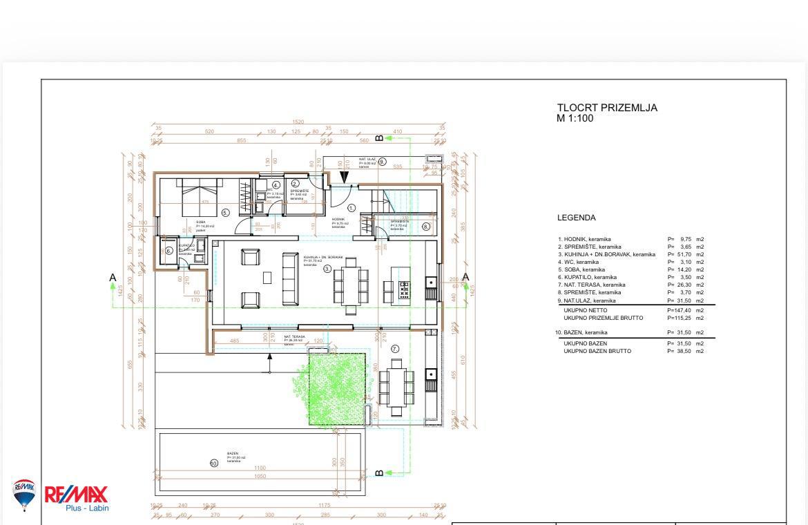 Cantiere Labin, 832m2
