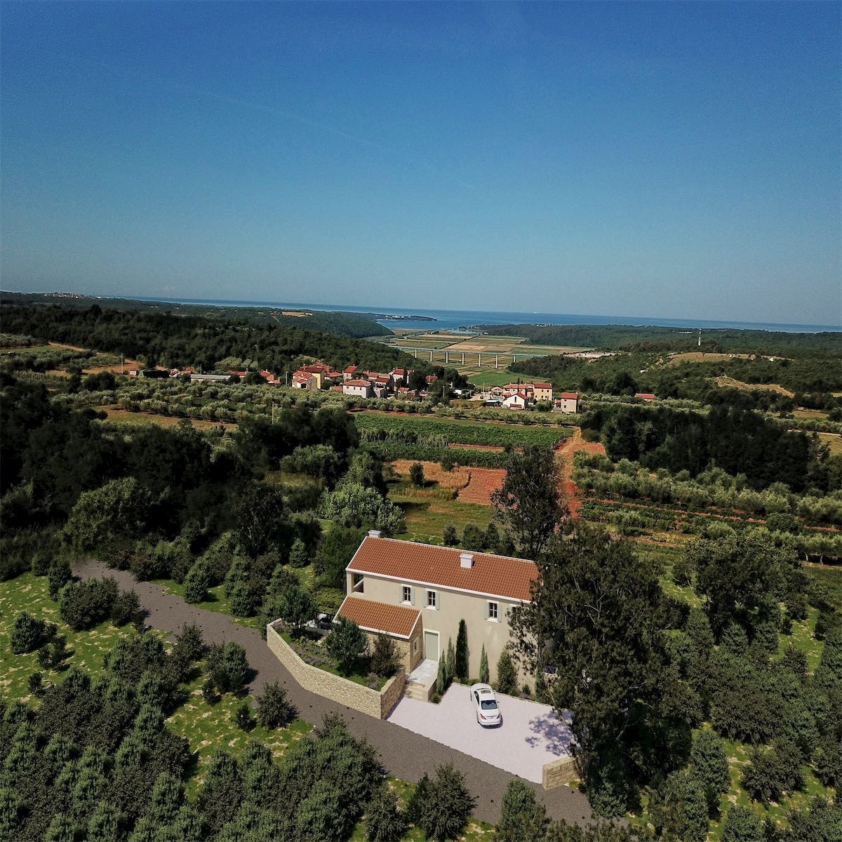 Immobili di lusso Istria, vendo villa in pietra, dintorni Novigrad-Cittanova