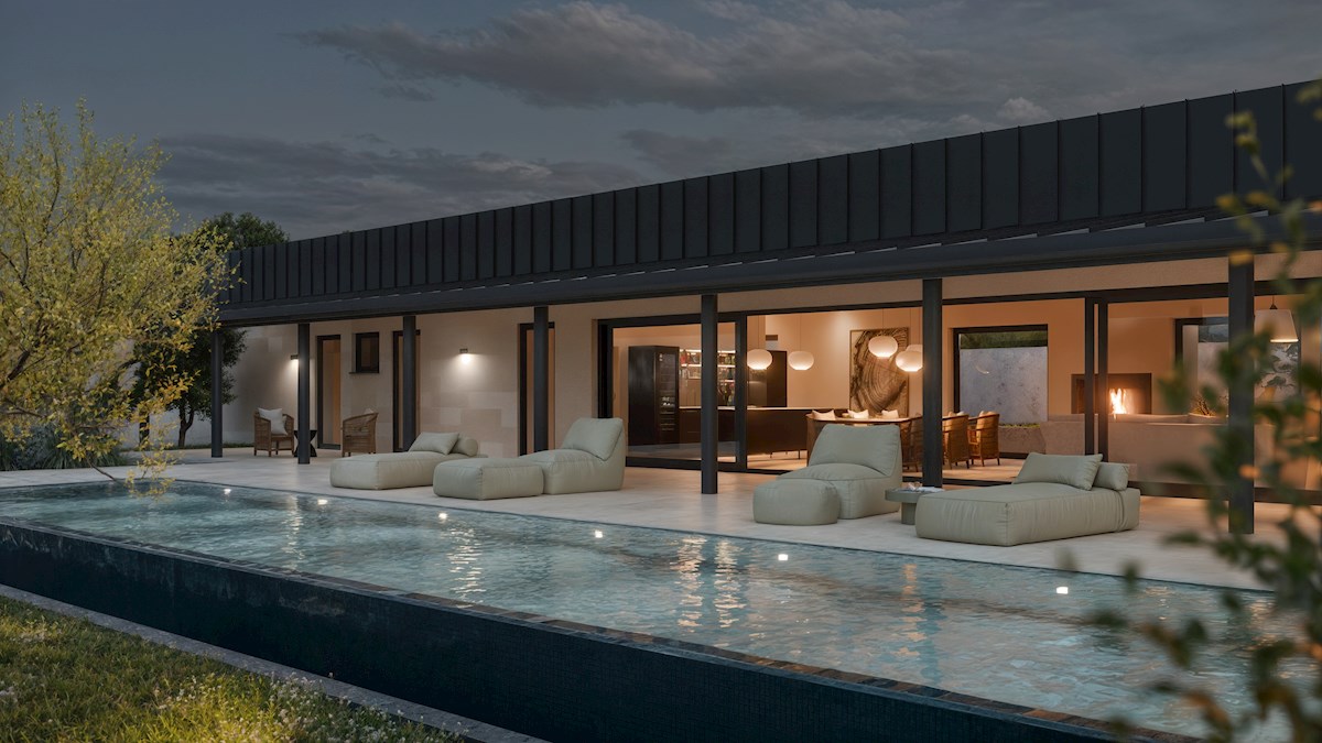 Villa di Lusso in Costruzione con Vista Panoramica – Zona di Buie, Vicino al Confine Sloveno