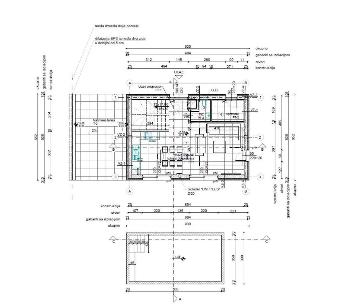 Casa moderna con piscina, sauna e vista mare