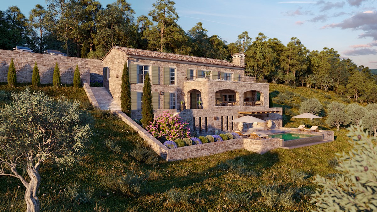 Immobili di lusso Istria, vendo villa di pietra, Motovun – Montona