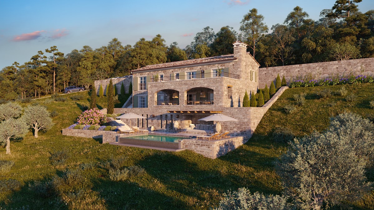 Immobili di lusso Istria, vendo villa di pietra, Motovun – Montona