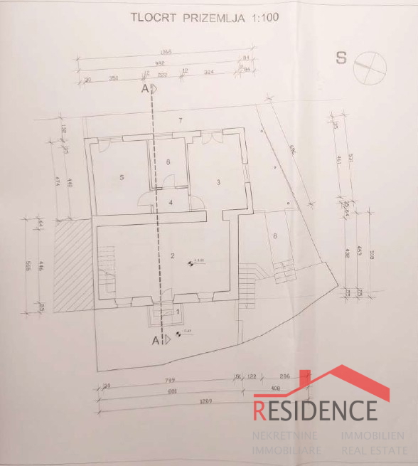 Pazin, casa con bellissima vista sul Monte Učka
