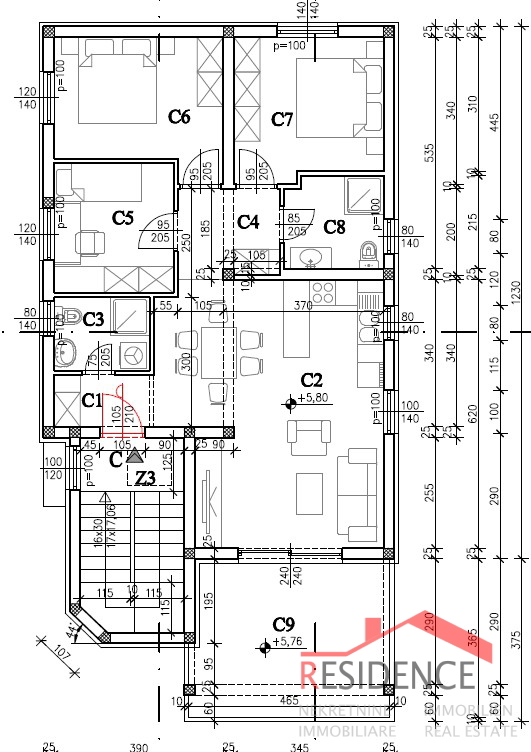 Medolino, nuovo edificio, appartamento, 2° piano, 3 camere da letto