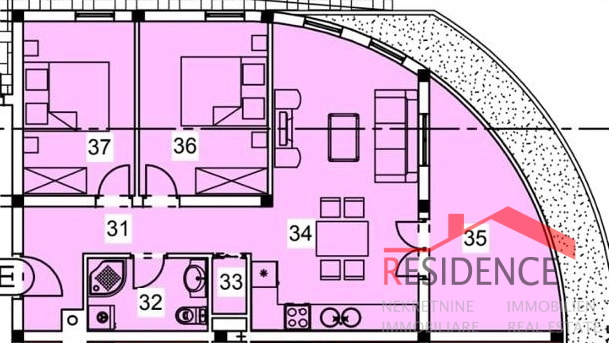 Pola, Nova Veruda, appartamento con 2 camere da letto, parcheggio