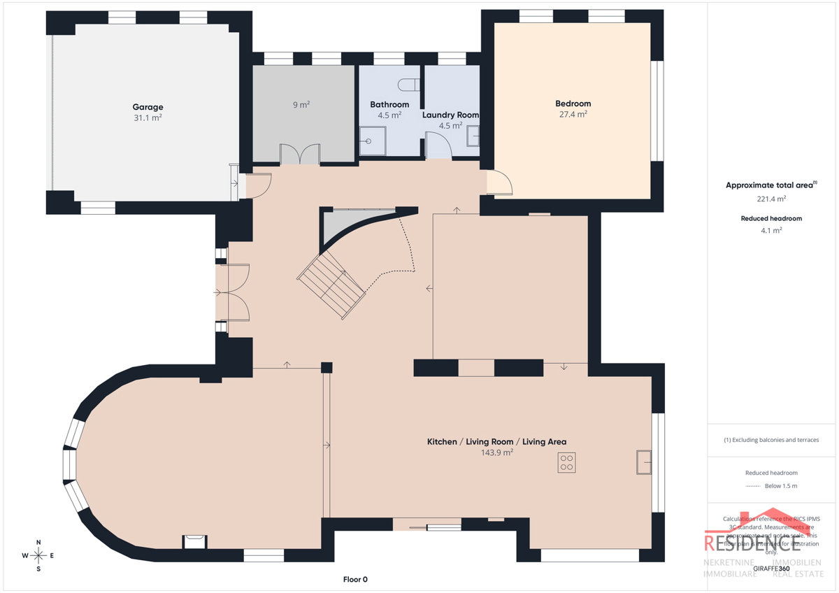 Banjole, villa di lusso con piscina, vicino al mare e al porto turistico