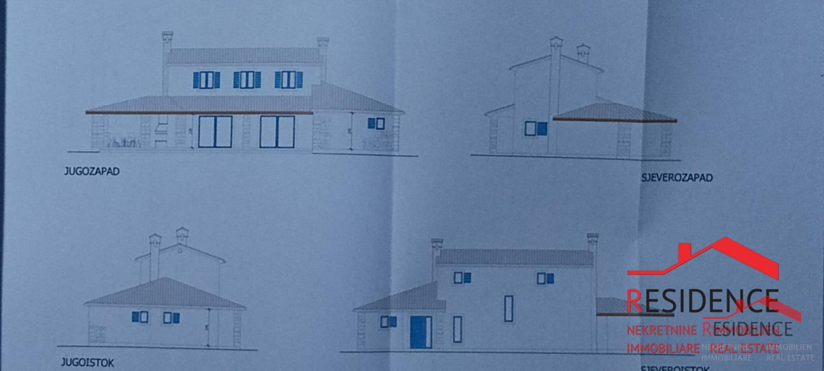 VODNJAN, SV.CECILIJA, TERRENO EDIFICABILE CON PERMESSO DI COSTRUZIONE