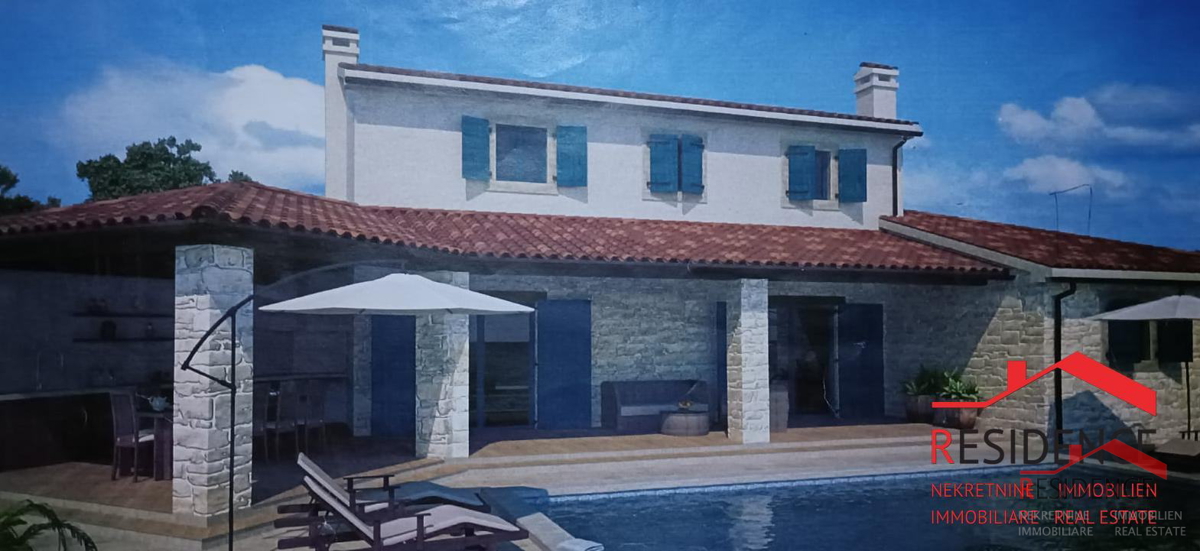 VODNJAN, SV.CECILIJA, TERRENO EDIFICABILE CON PERMESSO DI COSTRUZIONE