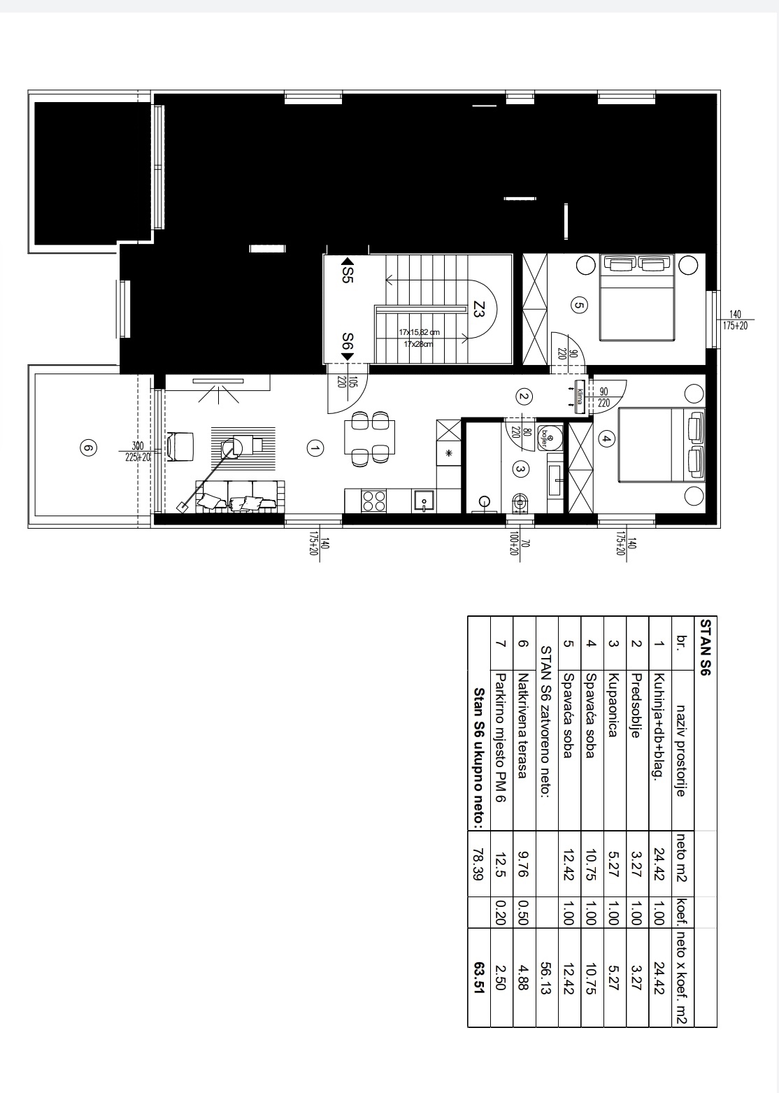 Banjole, appartamento nuovo al secondo piano, vista mare