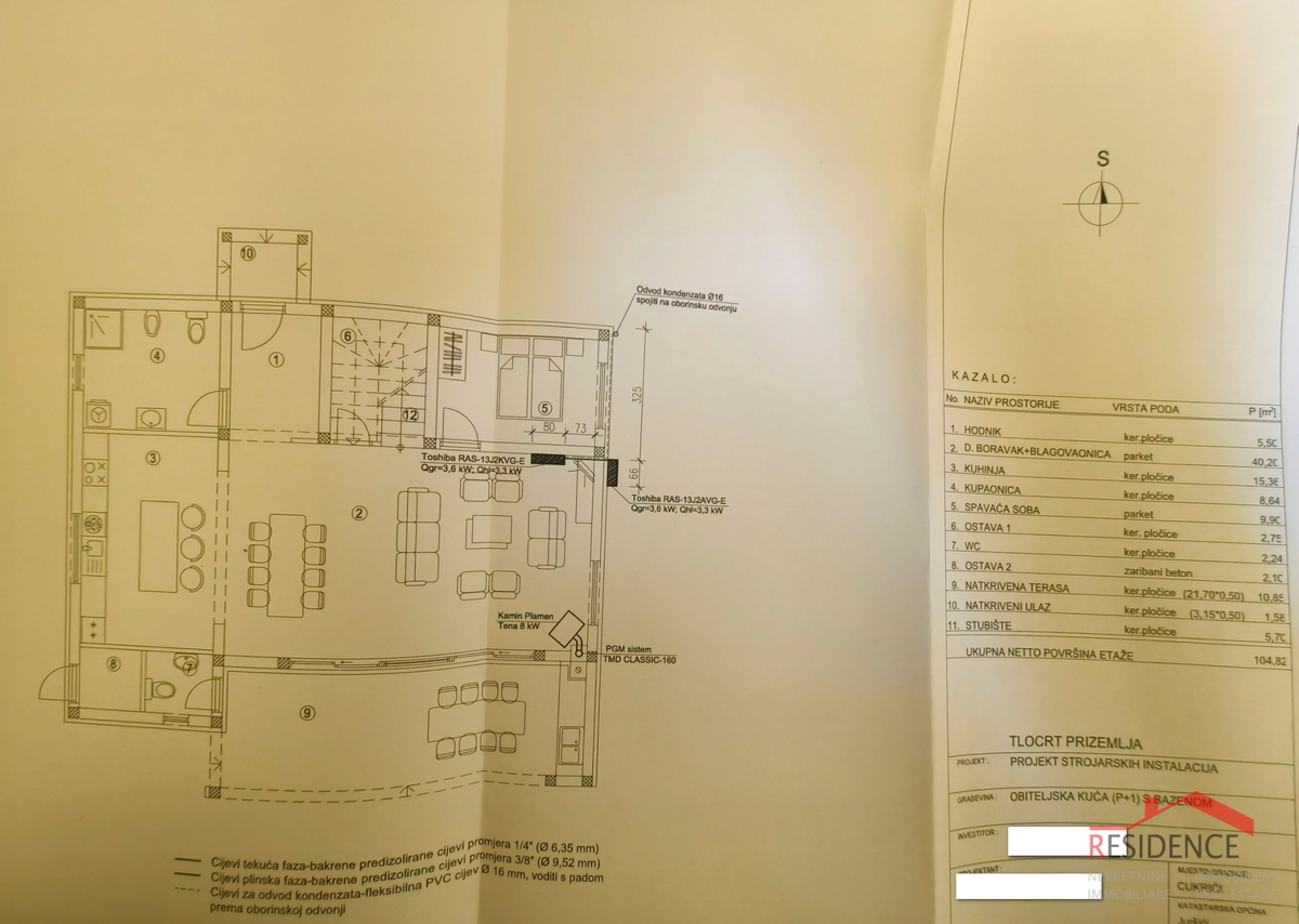 CUKRIĆI - SVETI KIRIN, TERRENO EDIFICABILE CON PERMESSO DI COSTRUIRE