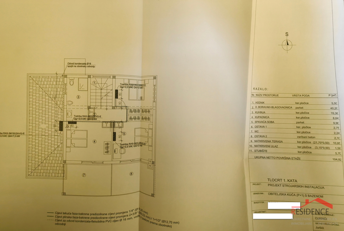 CUKRIĆI - SVETI KIRIN, TERRENO EDIFICABILE CON PERMESSO DI COSTRUIRE