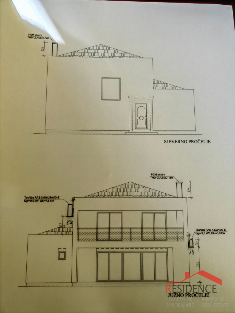 CUKRIĆI - SVETI KIRIN, TERRENO EDIFICABILE CON PERMESSO DI COSTRUIRE