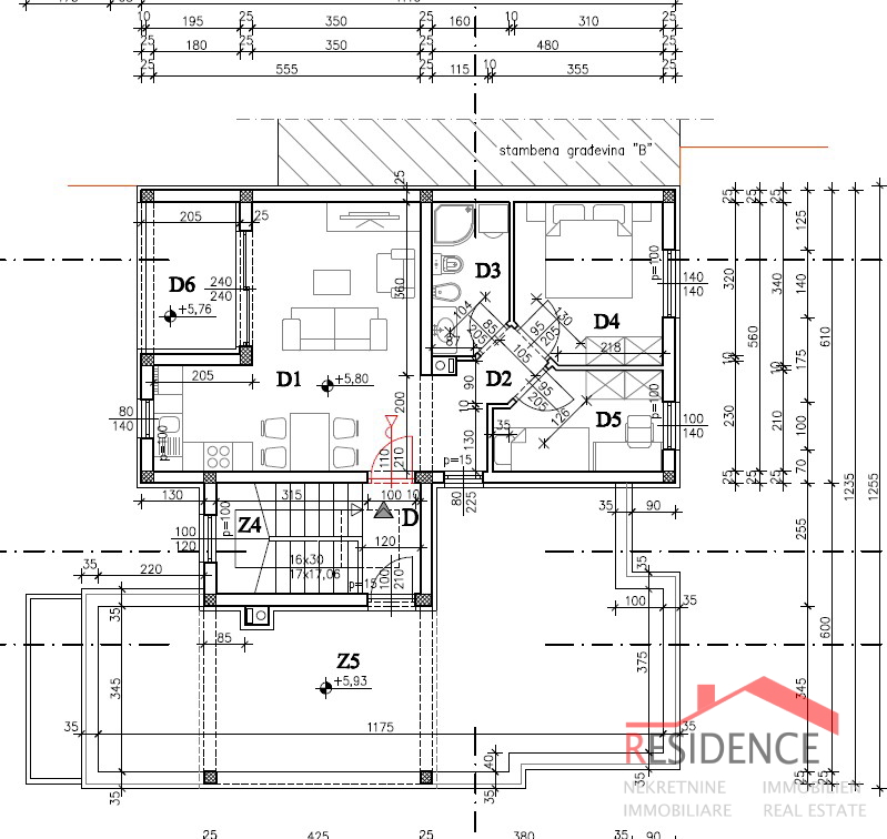Pola, Valdebek, appartamento al 2° piano, garage