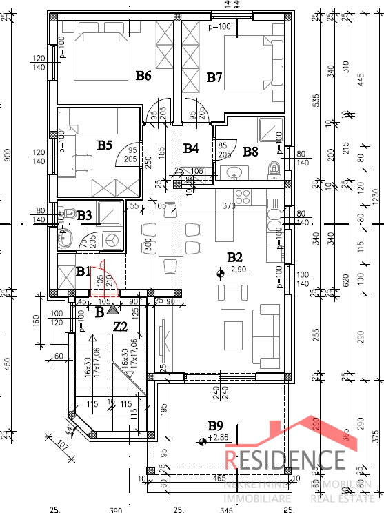Medolino, nuova costruzione, appartamento al 1° piano, 3 camere da letto