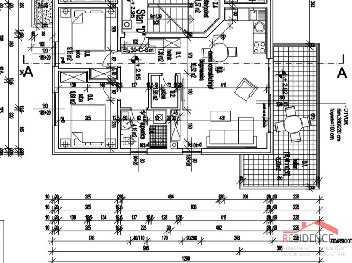 Valbandon, appartamento trilocale al primo piano