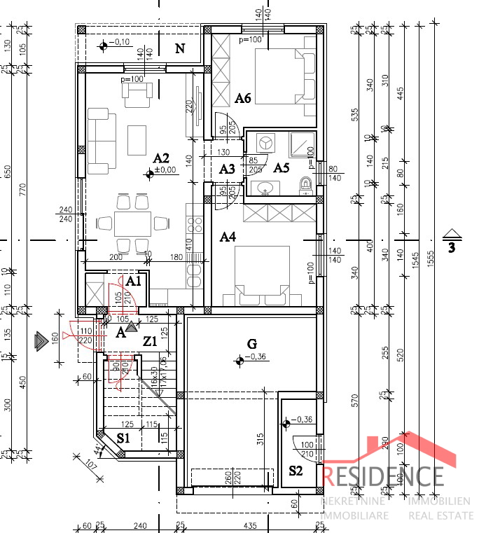 Medolino, nuova costruzione, appartamento al piano terra con giardino