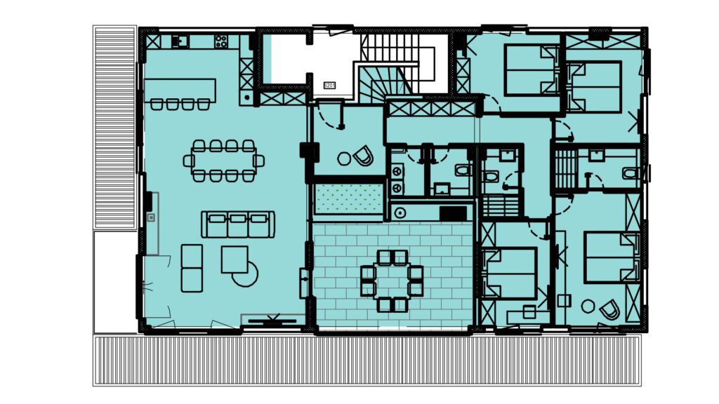 appartamento con terrazza, prima fila sul mare
