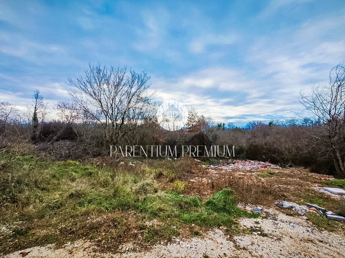 Ampio terreno edificabile a 11 km da Parenzo con vista sul bosco