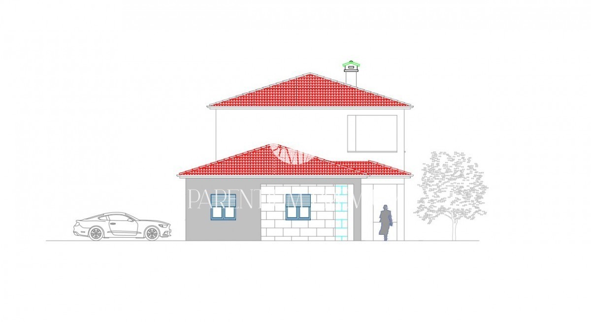 Terreno edificabile con progetto preliminare per una casa bifamiliare vicino a Parenzo