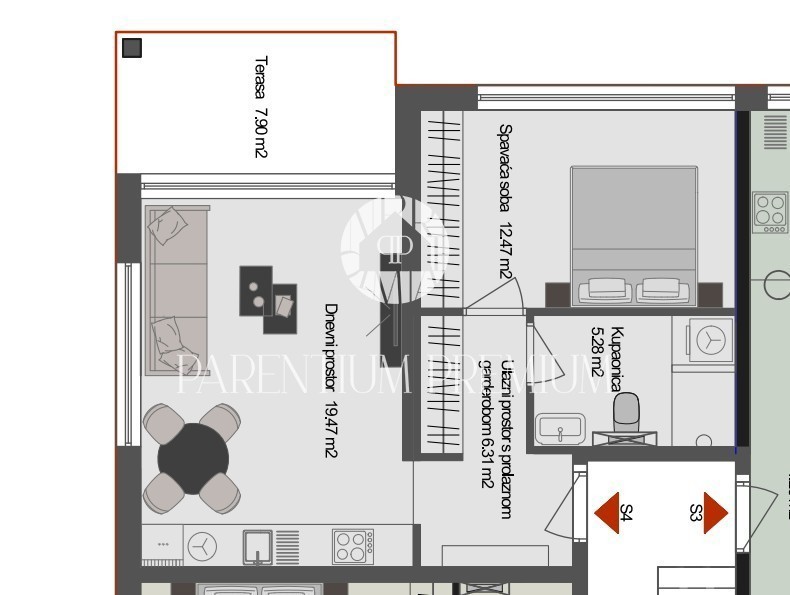 Appartamento moderno al primo piano in una zona tranquilla vicino a Parenzo