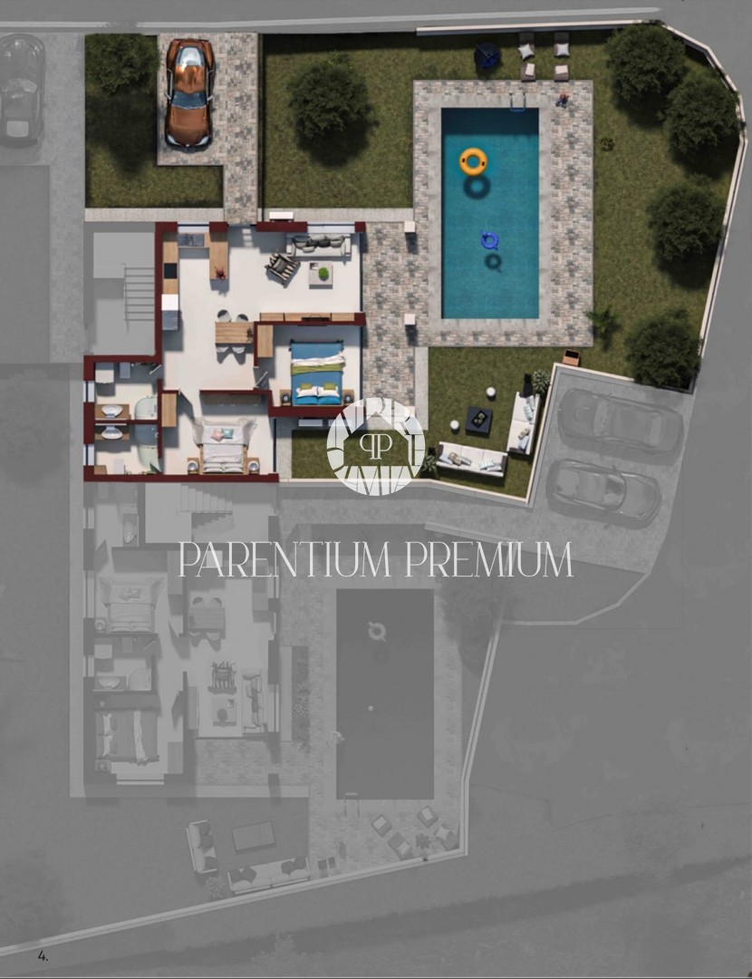 Appartamento moderno al piano terra con vista mare