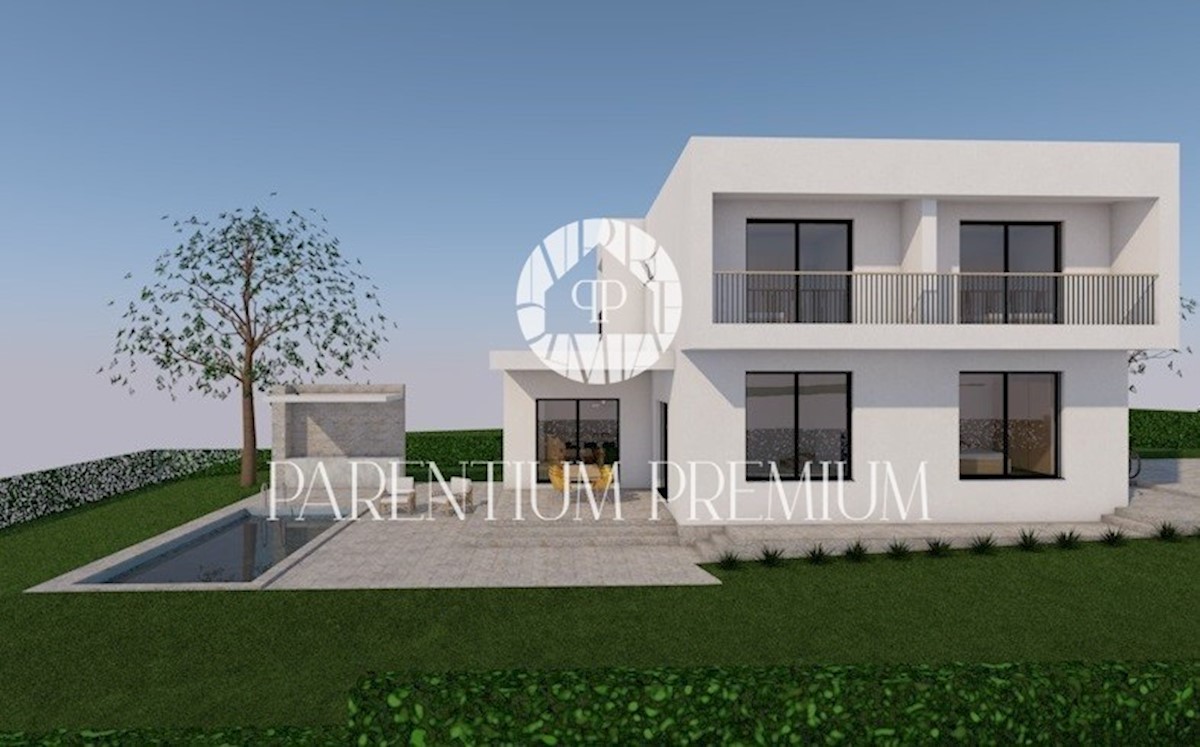 Una bellissima villa moderna con piscina