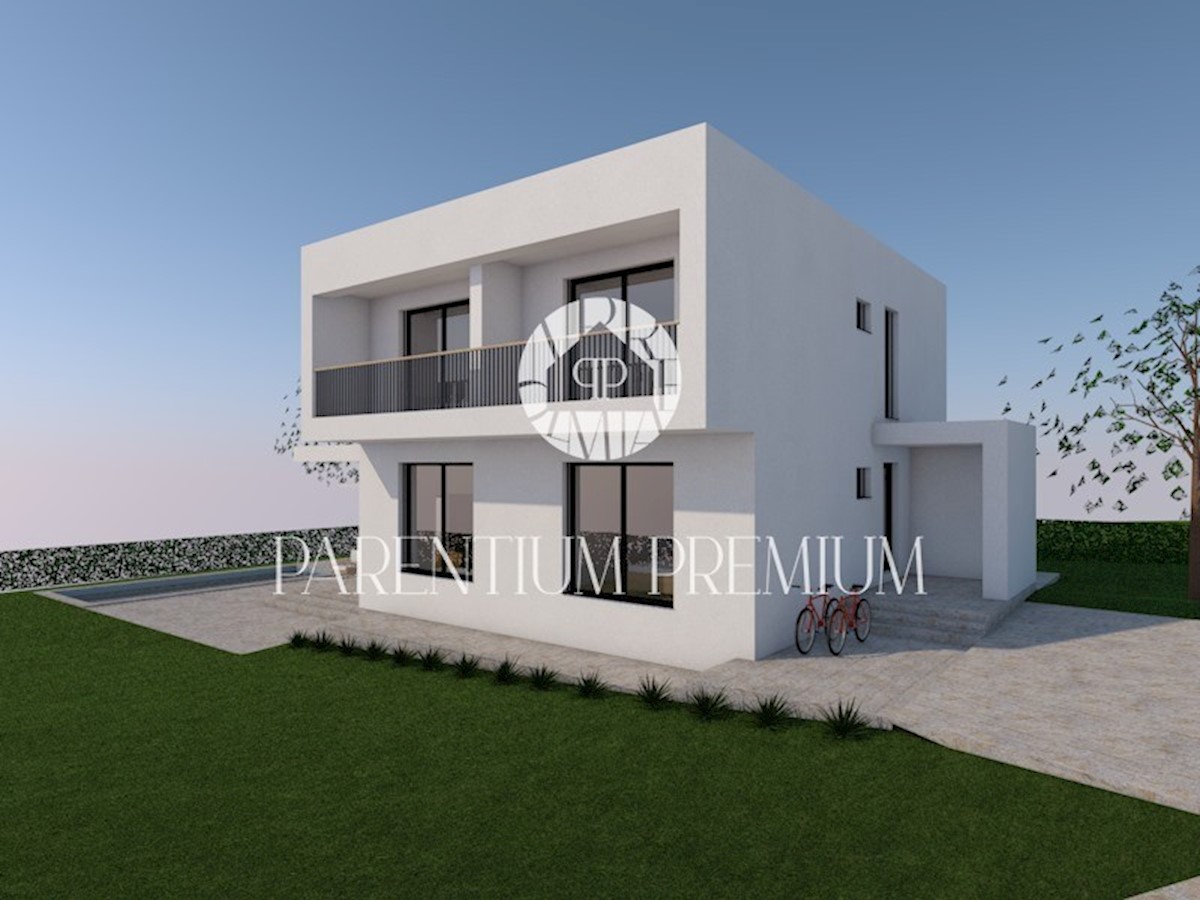 Una bellissima villa moderna con piscina